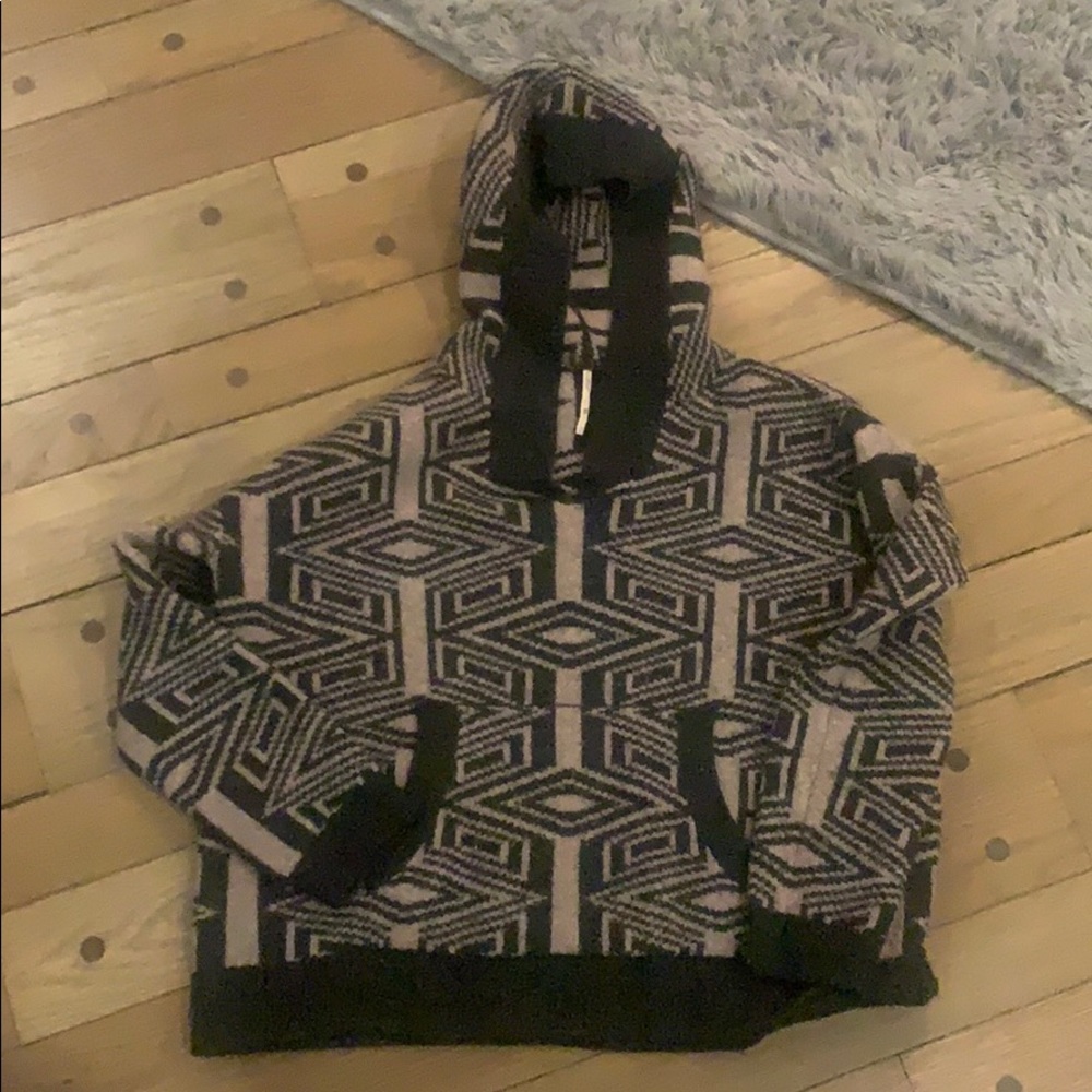 Free People oversized XS hooded sweater